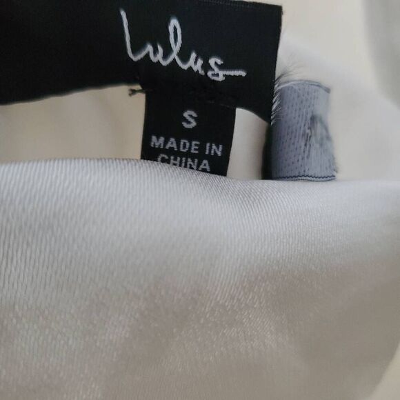 Lulus Beyond Classy White Satin Halter Midi Dress Small - Picture 5 of 6